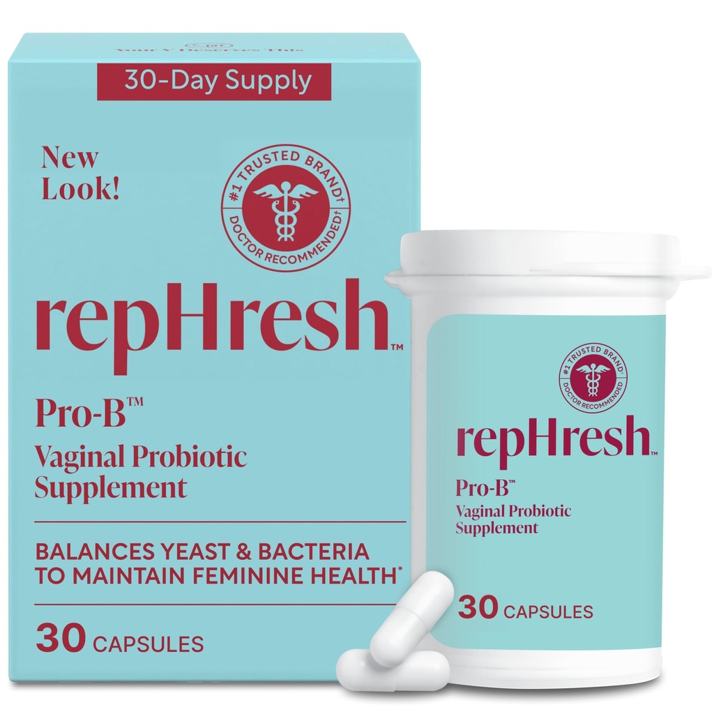 RepHresh Pro-B Naisten probiootti, Probiootti täydentää naisille, 30 suun kautta kapselit