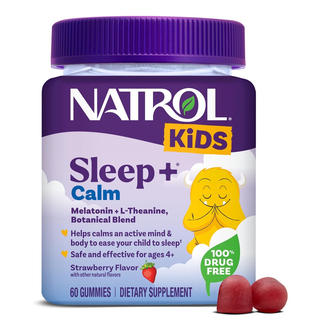 Natrol Lapset Nukkua+ Rauhallista Unia Gummies lapsille