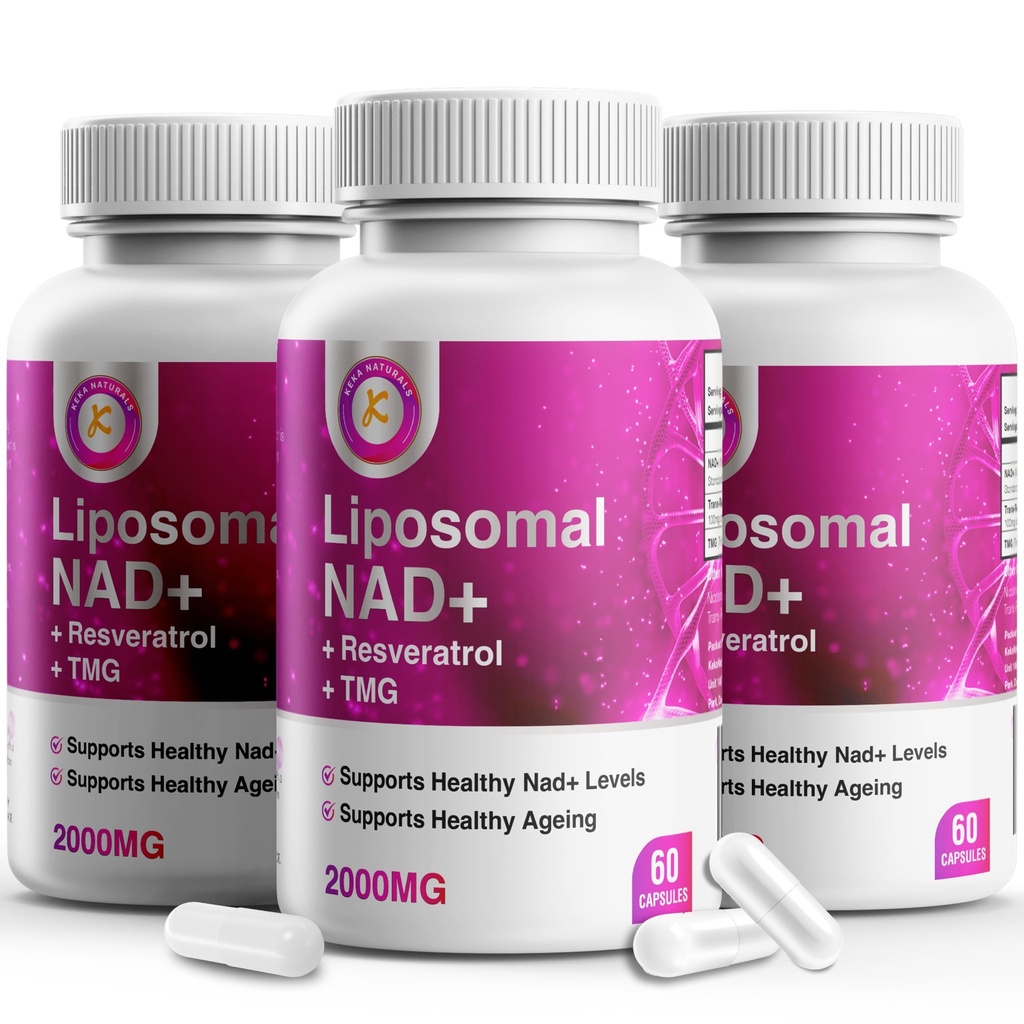 Puhdas NAD Resveratrol ja TMG, 2000mg, 3 / 1 Advanced Formula, Immuno & Energy Support, ihon & yleisterveys, 60 kapselia