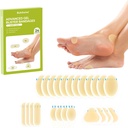 Gel Läpipainopakkaus Hydrocolloid Bandage Pads- Bukihome 24 Count Läpipainopakkaus tyynyt jalka, varvas, kantapää - vesitiivis laastarit, läpipainopakkausten ennaltaehkäisyyn ja Recovery (Variety Pack)