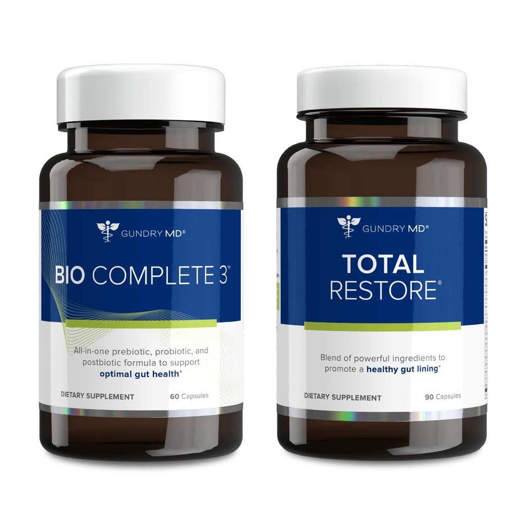 Pesula MD Bio Complete 3 ja yhteensä Palauta Bundle - Prebiootti, Probiootti, Postbiootti tukea Optimal Gut Health