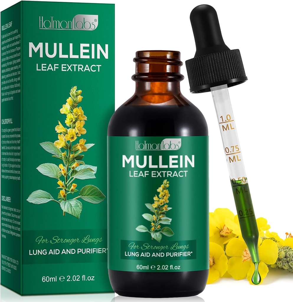 Mullein Leaf Extract Mullein Leaf Extract Lungs Mullein Drops Mullein Leaf Lung Cleanse Supplement 2.02 Fl.Oz