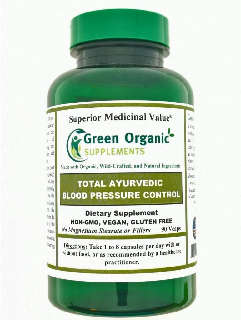 Green Organic lisäravinteet Verenpaine, Total Ayuvedic (pakkaus 1)