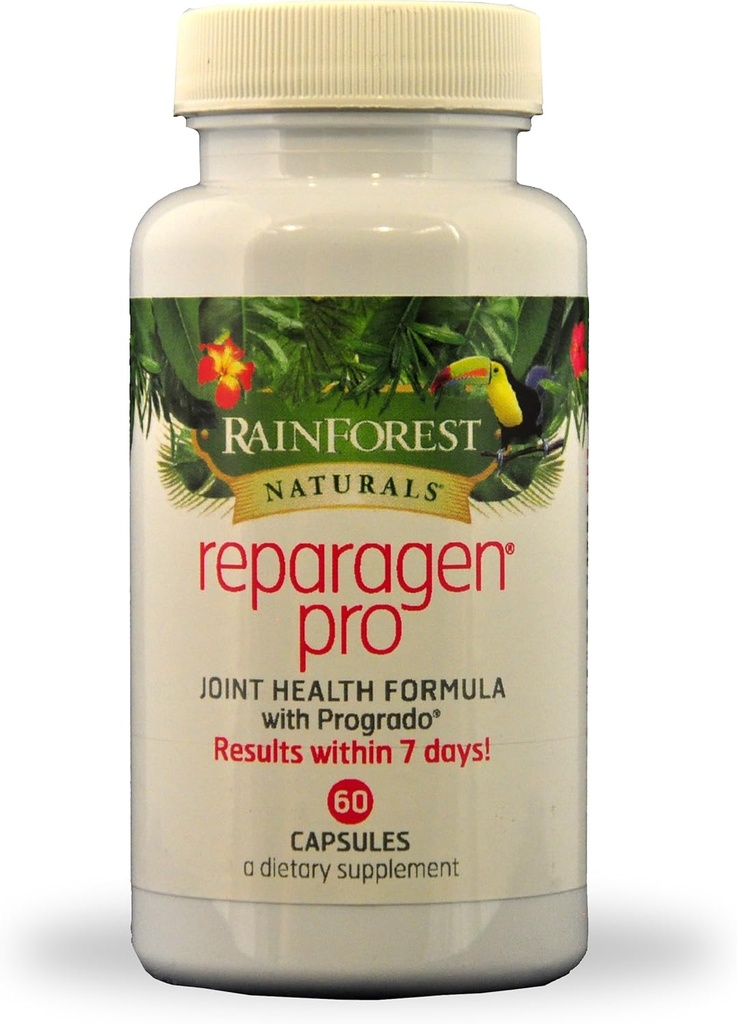 Rainforest Nutritionals Inc. Reparagen Pro 60 kapselia Kliinisesti todistettu nopea toiminta Kaikki luonnolliset Yhteinen terveys täydentää