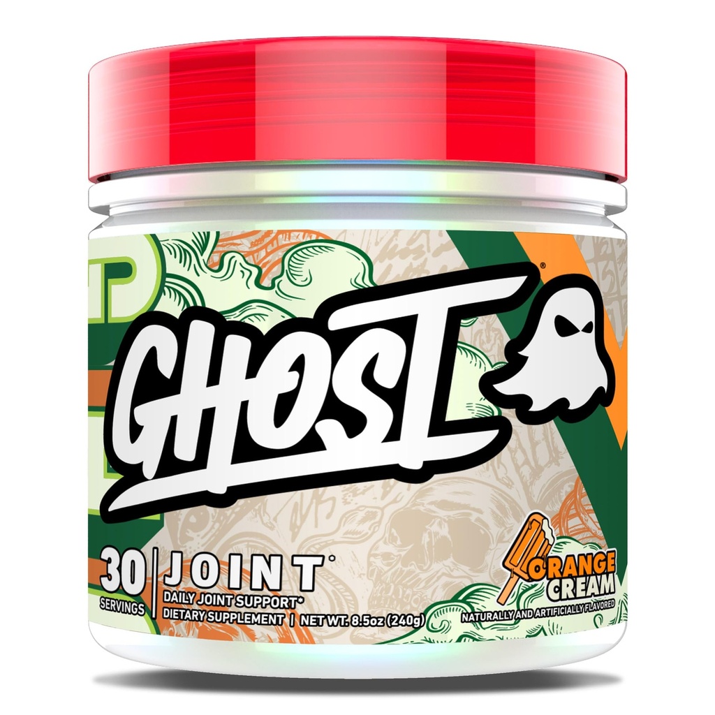 GHOST Joint Supplement, Orange Cream (30 tarjoilua) - Päivittäinen yhteinen huolto täydentää miesten ja naisten - Glukosamiini HCL, Chondroitin Sulfate & Curcumin - Cartilage, Bones & Joint Support