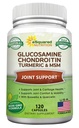 aSquared Nutrition Glukosamiini Chondroitin Turmeric MSM Boswellia - 120 kapselia - Joint Support Supplement - Joint Support Relief Pills for Health - Natural Supplement for Back, Polvi & kädet