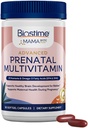 Biostime Advanced Prenatal Vitamins for Women | 20 Nutrients, Multivitamin, Folic Acid, Iron, Prebiotic och Omega 3 EPA & DHA Fatty Acids | Graviditet Vitaminer & Support Supplement | 90 Softgel Pills