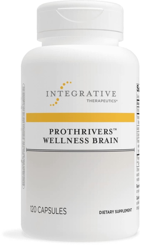 Integrativ terapeutik ProThrivers Wellness Brain - Brain Health Support Supplement for Adult * - Inkluderar Lion's Mane Mushroom - Vegan, Gluten-Free & Dairy-Free - 120 kapslar (60 portioner)