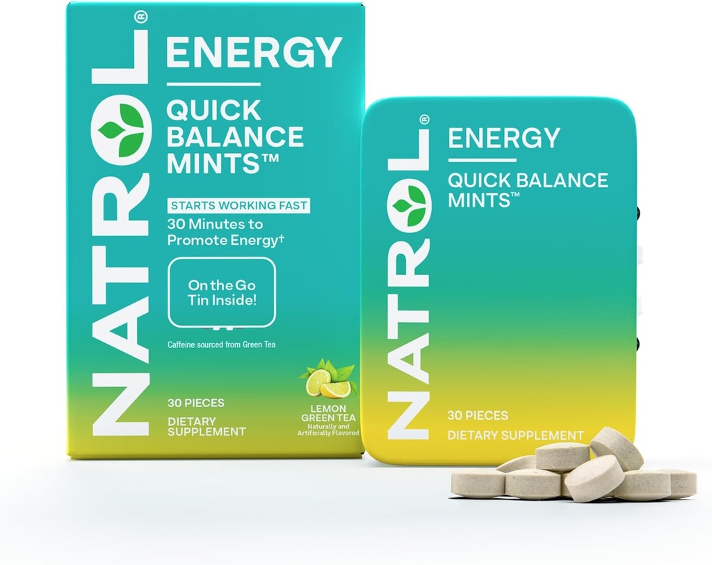 Natrol pikatasapaino energia minttu, energia täydentää, 30 sitruuna vihreä tee luonnollisesti ja keinotekoisesti maustettu, 30 kreivi, 15 päivän toimitus
