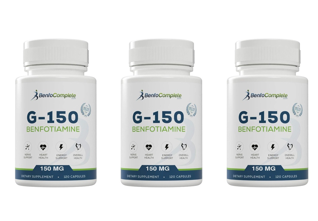 Benfotiamiini 150Mg 120 liivatekapselia per pullo - 3 pullon pakkaus