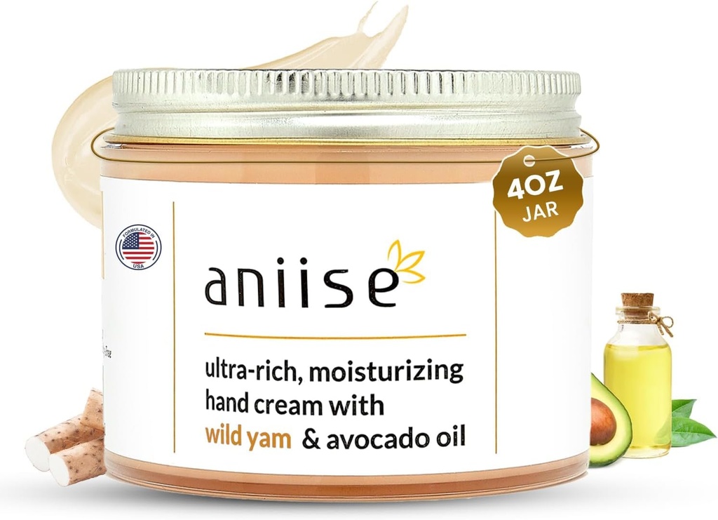 Wild Yam Hand Cream avokadoöljyllä Kosteuttava ja kosteuttava voide pehmeälle, pehmeälle, nuorekkaille käsille ...