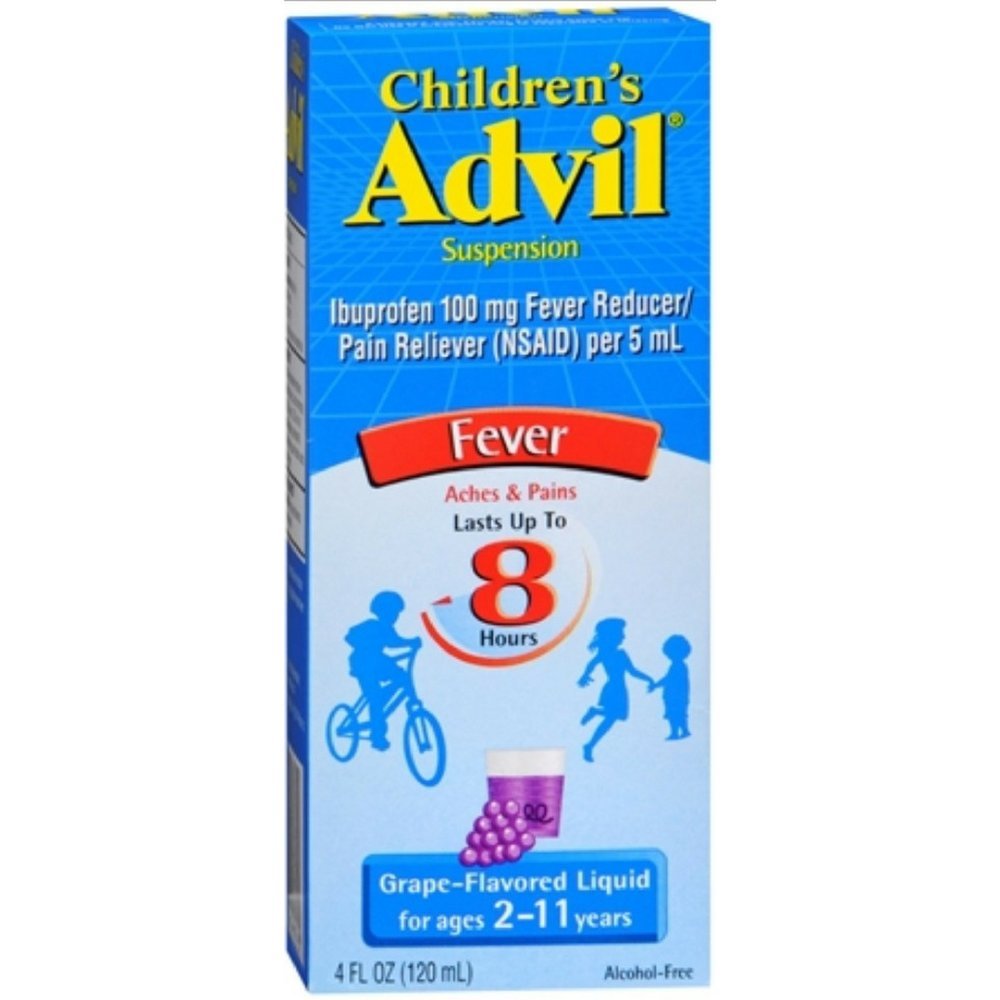 Childrenâââââââââââ € ¢s Advil Liquid Pain Relief Medicine and Fever Reducer, 100 Mg Lasten Ibuprofeeni ikäisille 2-11, Rypäle - 4 Fl Oz