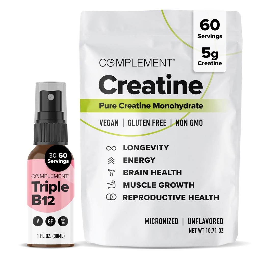 Täydennys Triple B12 Spray & Creatiini Bundle 