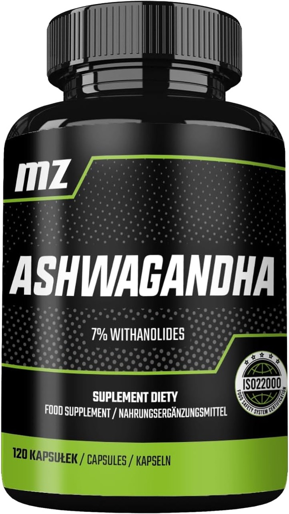 Ashwagandha Extract 142 mg per kapsel - 120 kapslar - 4 månaders leverans - Kosttillskott av MZ