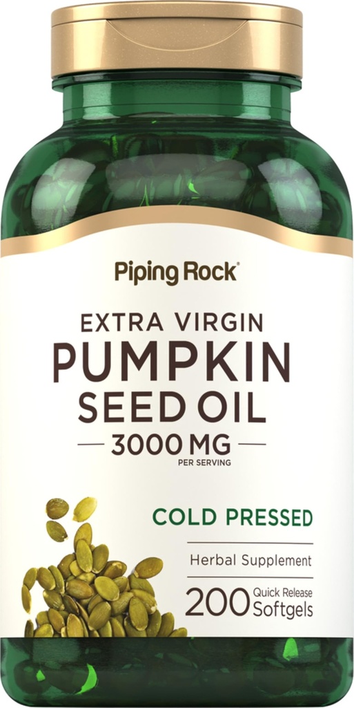 Piping Rock Kurpitsa Seed Oil Softgel Kapselit ... 200 Count...