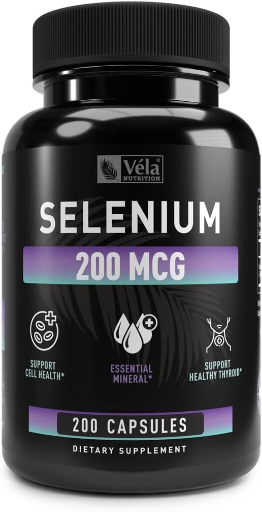 Seleenikapselin täydennysosa ... 200mcg... Tuki Terve Antioksidantti, immuuni, lisääntymiskyky ja kilpirauhasen terveys* ...