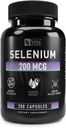 Seleenikapselin täydennysosa ... 200mcg... Tuki Terve Antioksidantti, immuuni, lisääntymiskyky ja kilpirauhasen terveys* ...