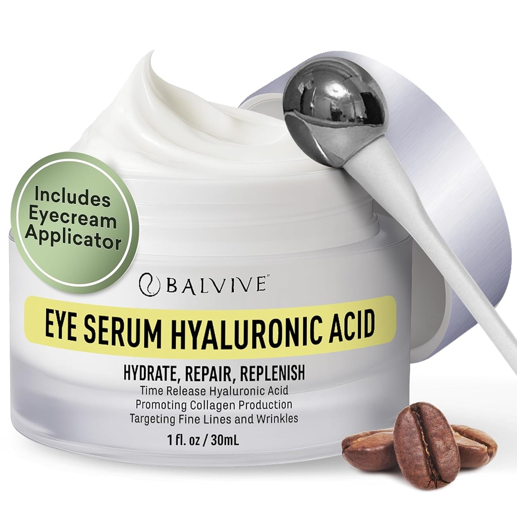 Kofeiini Under Eye Cream for Dark Circles, Puffiness, ryppyjä, Laukut alle silmän & Fine Lines kanssa retinol & Multi-Peptides - Kirkastaminen, nesteytys ja elvyttäminen naisille ja miehille, 30ml