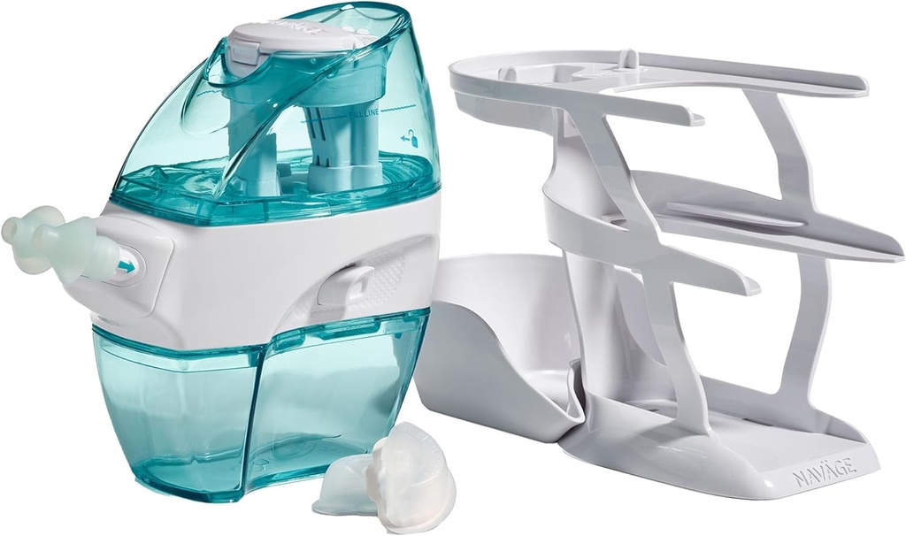 Navage Essentials Bundle - Nasal kastelujärjestelmä - Nasal huuhtelupakkaus 1 Navage nenän puhdistusaine, 30 suolakapselia ja 1 Countertop Caddy