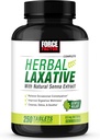 FORCE FACTOR Herbal Laxative for Ummetus Helpotus aikuisille, Digestion Supplement Valmistettu Senna puhdistaa, Detox, ja Soothe, Laksatives for Ummetus naisille ja miehille, 250 tablettia