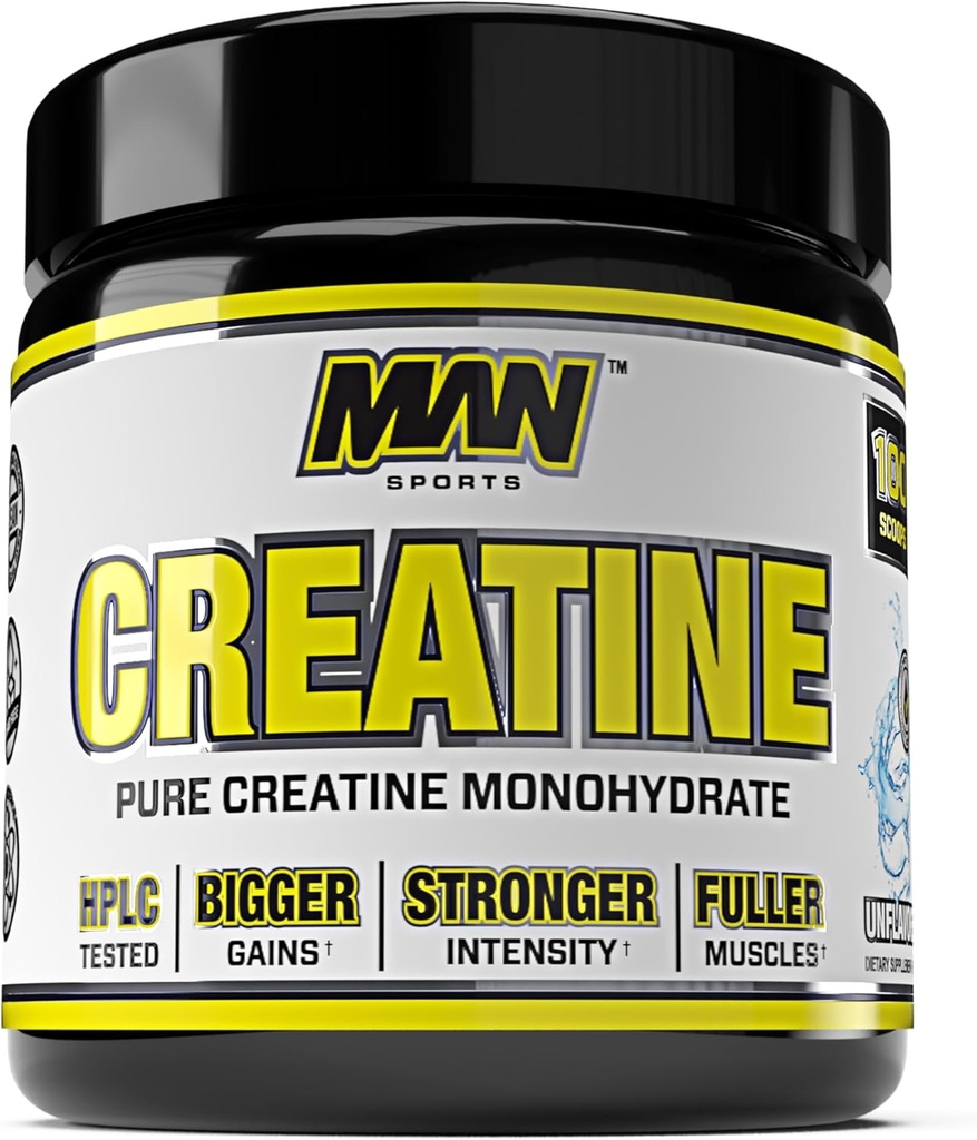 Man Sport 100% ren kreatinmonohydratpulver, neutral, 500 Gram - 100 portioner