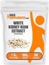 BulkSuplements.com Valkoinen munuainen Bean Extract Powder - valkoinen munuaisen Bean Powder - Herbal Supplement - Gluteeniton, 1,5 g per tarjoilu, 100g (3.5 oz) (pakkaus 1)