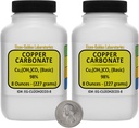 Kopparkarbonat [Cu2(OH) 2CO3] 98% AR Grade Powder 1 Lb i två rymdsparflaskor USA