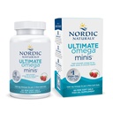 Nordic Naturals Ultimate Omega Minis, Strawberry Flavor - 60 Minis Soft Gels - 1120 mg Omega-3 - High-Potency Fish Oil Supplement - EPA & DHA - Främjar hjärn- och hjärthälsa - 30 portioner