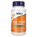 NYT Ruokalisät, Aloe 10 000 & Probiootit kanssa 10-kanta (5 miljardia) Probiootti Blend, 60 Veg kapselit