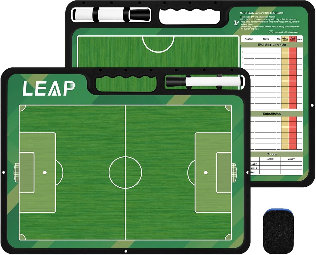 LEAP Coach Board Premium Tactical leikepöydällä Kaksi puolta Full & Half Court Dry Erase Marker Board koripallo, Baseball, Jalkapallo, Jääkiekko