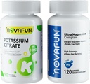 Kaliumsitraatti 1000 mg & Magnesium Complex täydentää 420 mg magnesiumia, täydennysosa Bundle tukea sydän, lihas, hermo, Bone Health