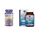 Elämänpuutarha Organics Prenatal Gummies Multivitamiini D3, B6, B12 & Oceans Äiti Prenatal Fish Oil DHA, Omega 3 Fish Oil Supplement - Mansikka, 350m