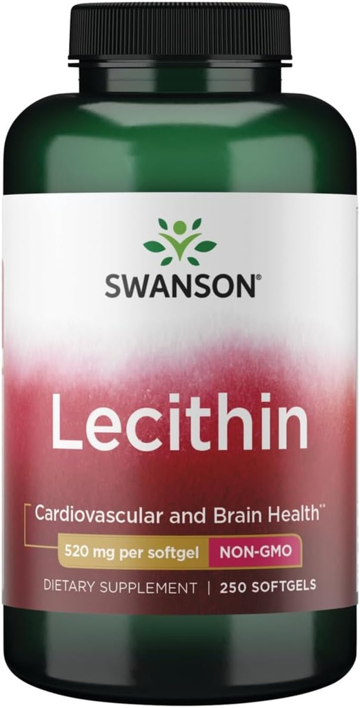 Swanson Lecithin Ei-GMO 520 Milligrammaa 250 Sgeliä