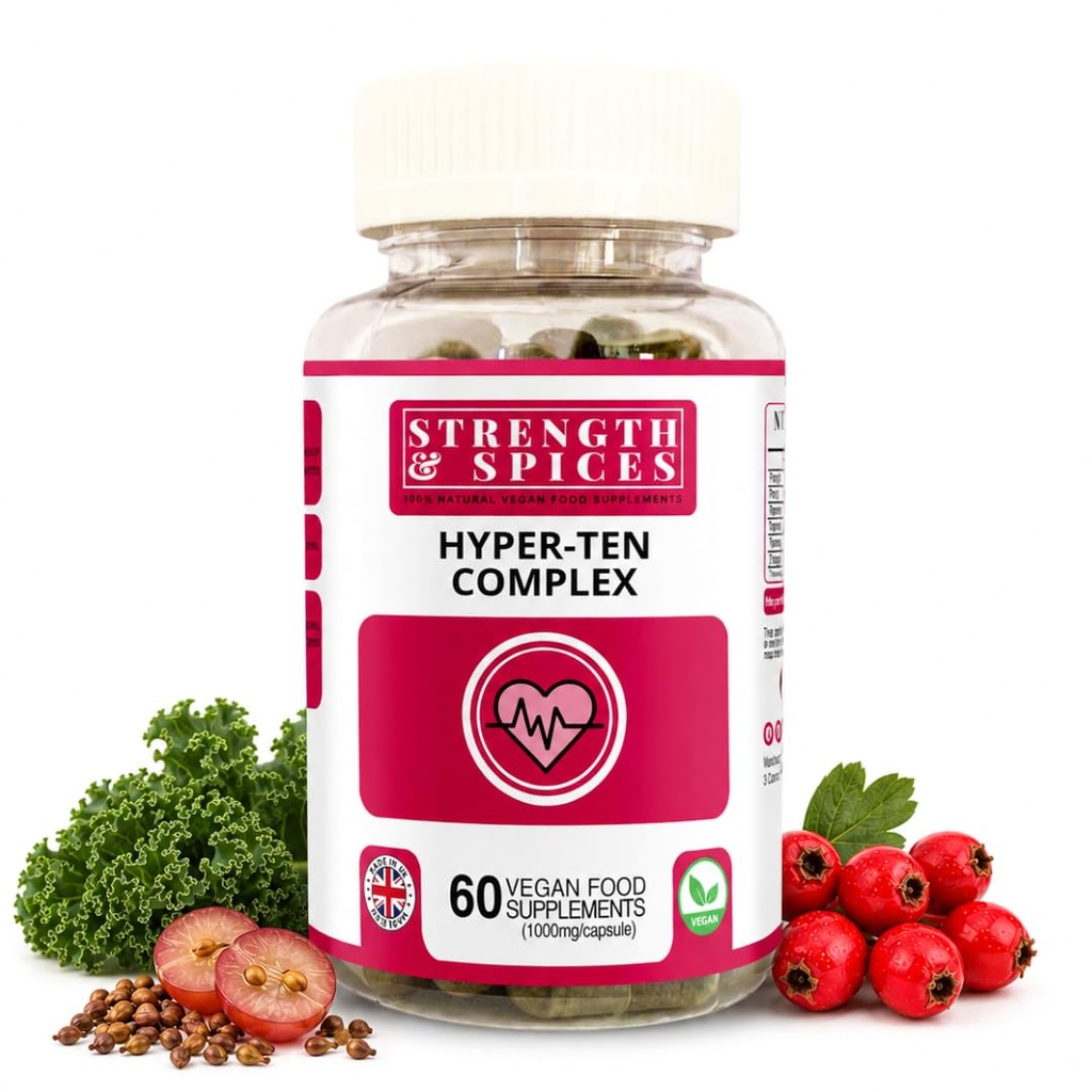 Strength & Spices Hypertensupport 100% Natural Supplement for Immune System & Heart Health 