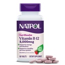 Natroli B12 5 000 mikrog, nopeasti liuotettu B12-vitamiini täydentää tukee tervettä hermostoa ja energian aineenvaihduntaa, 100 tablettia, jopa 100 päivän ajan