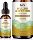 Catfit Lymphatic Drainage Drops for Keuhkot - Mullein Leaf Extract Liquid Supplement - Keuhkopuhdistus Tupakoijille - Tehokas Mullein Tincture for Immune, ihon ja hengitysteiden terveys tuki - 1 Fl Oz