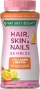 Nature's Bounty Hair, Skin & Nails Biotin ja Collagen, Tukee hiusten ihon ja kynsien terveys, 2500 mcg, Citrus Flavored Gummies, 140 Ct