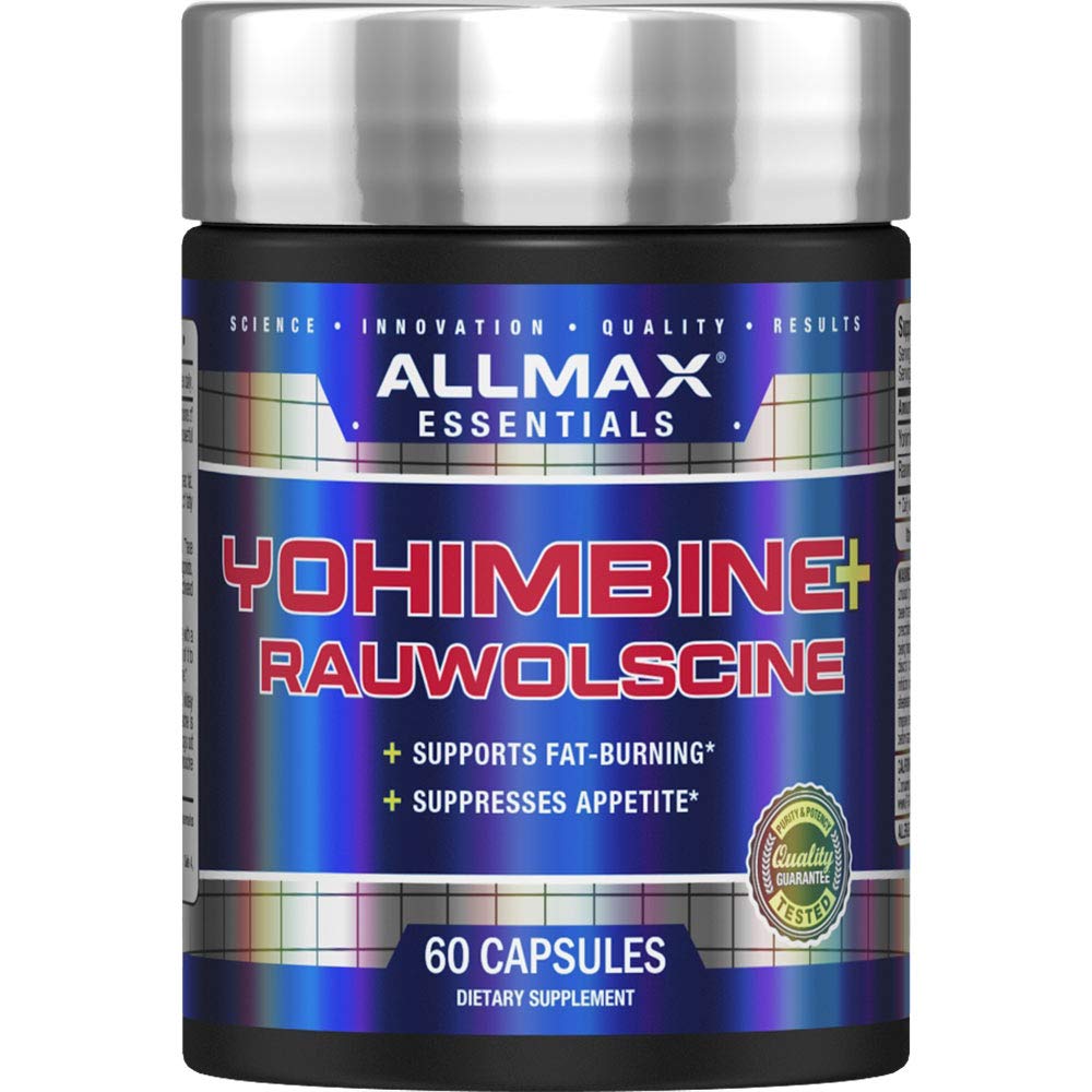 ALLMAX Essentials YOHIMBINE + RAUWOLSCINE - 60 kapselia - tukee rasvanpolttoa & suppres ruokahalua - 60 tarjoilua