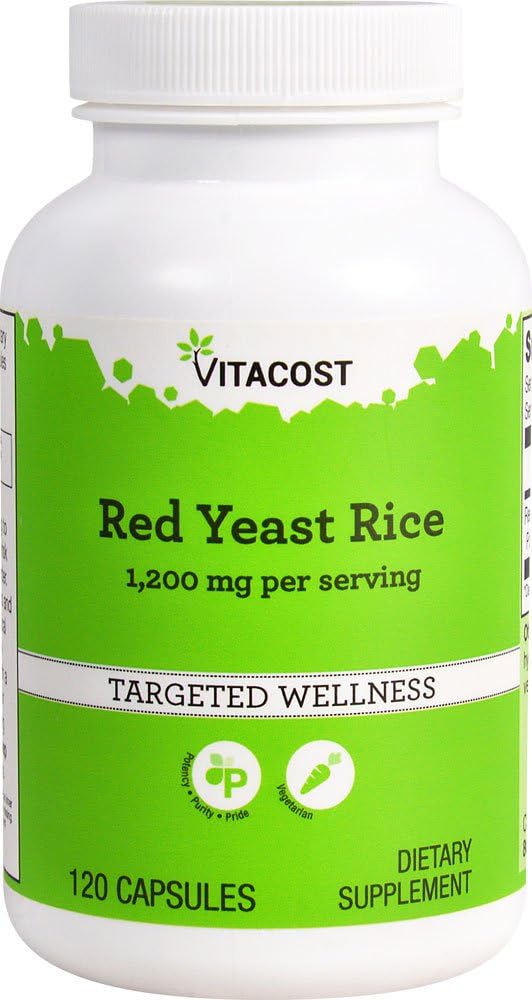 Vitacost Red Yeast Rice - 1200 mg - 120 kasvissyöjän kapselit