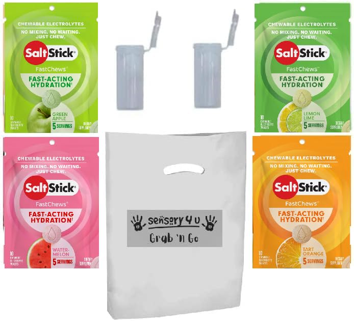 SENSORY4U Tartu ja mene Lahja Set SaltStick uusia Fastchews Makuja ja rotu valmis putket - sitruuna Lime Orange vihreä omena ja vesimeloni Elektrolyytti tabletit