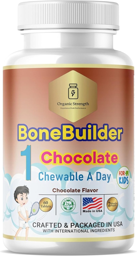 Lapset Bone Builder 1 pureskeltava päivä Halal vitamiineja suklaa maku ikä 4-12 60 tarjoilua