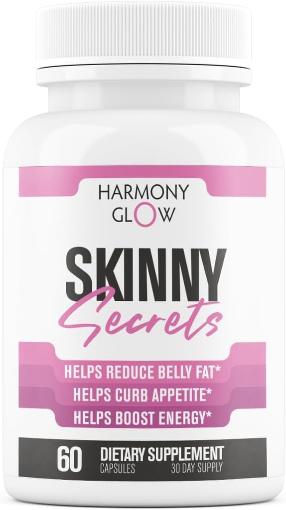 Skinny Secrets - Best NEW Weight Loss Pills for Women | Appetite Suppressant, Belly Fat Burner, Carb Blocker + 6 Effektivt Dosed Powerful Ingredients | Natural & Safe 3rd Party Tested - 60 kapslar