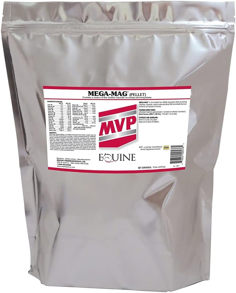 Mega-Mag (10lb) Balanced Multivitamiini/Mineraali täydentää Alfalfa Hay Diets