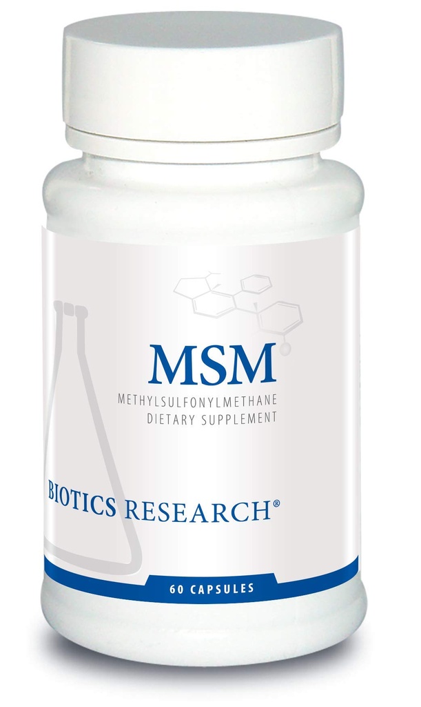 Biotics Research MSM Potent Rikkilisä, Kollageenin tuotanto, terveet hiukset, iho ja kynnet, lihas ja yhteinen mukavuus. 60 kapselia