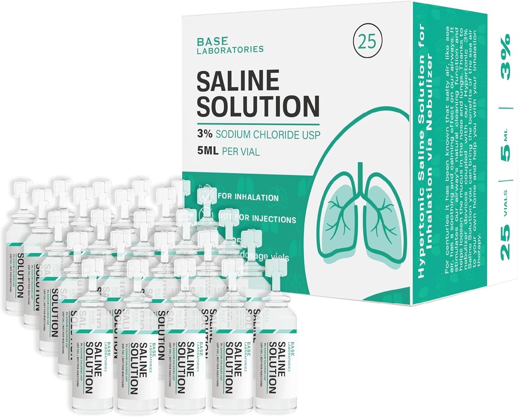 BASE LABORATORIAES 3% Sileä liuos Nebulizer Machine 