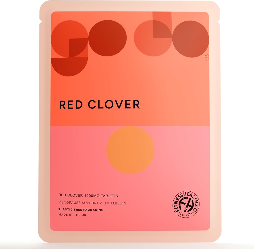 Fitness Health Punainen Clover Extract 1000MG tabletti - Menopause ja Hormonaalinen terveys tuki - korkea vahvuus Isoflavone - Kardiovaskulaarinen terveys - edistää ihon ja hiusten terveyttä - (120 tablettia)