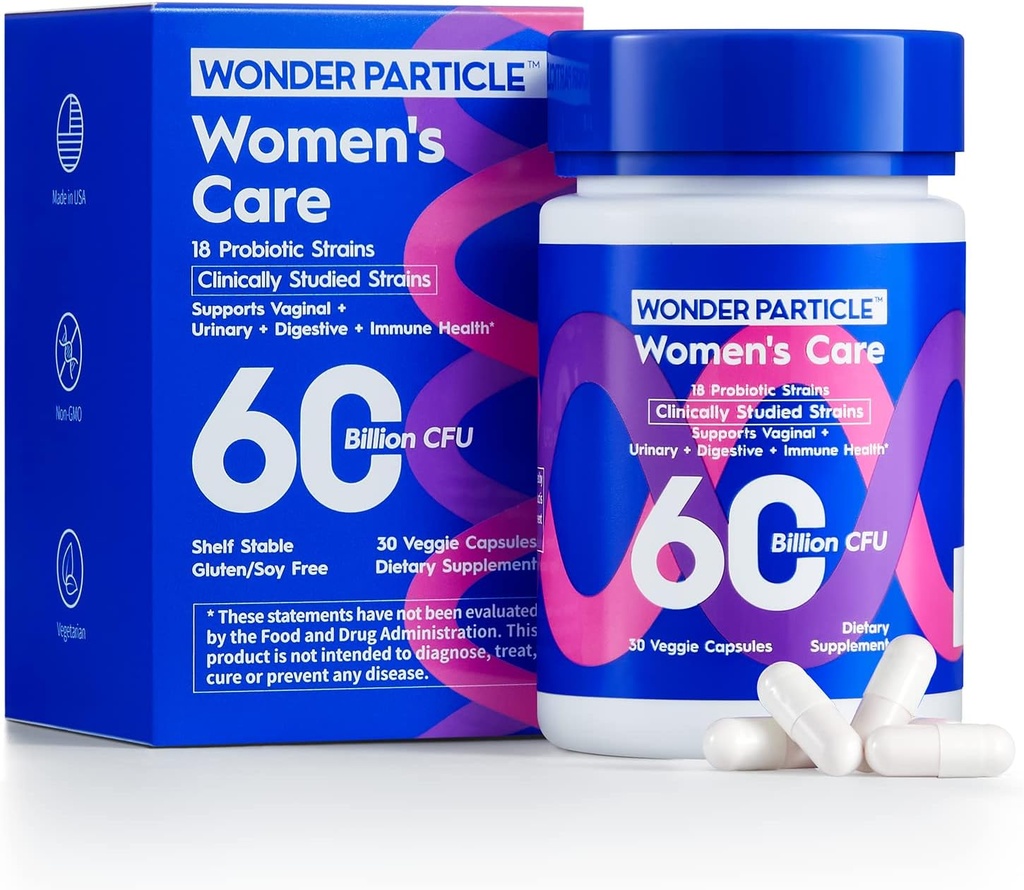 Probiootit naisille, joilla on prebiootteja ja karpaloa, 60 miljardia PMY, 18 kanta, naiset Päivittäinen probiootti, digestiivinen emätin & UTI terveys, ei-GMO, No Soy&Gluten, 30ct