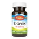 Carlson Labs E- Gems luonnollinen E-vitamiini, 400 IU, 60 Softgels