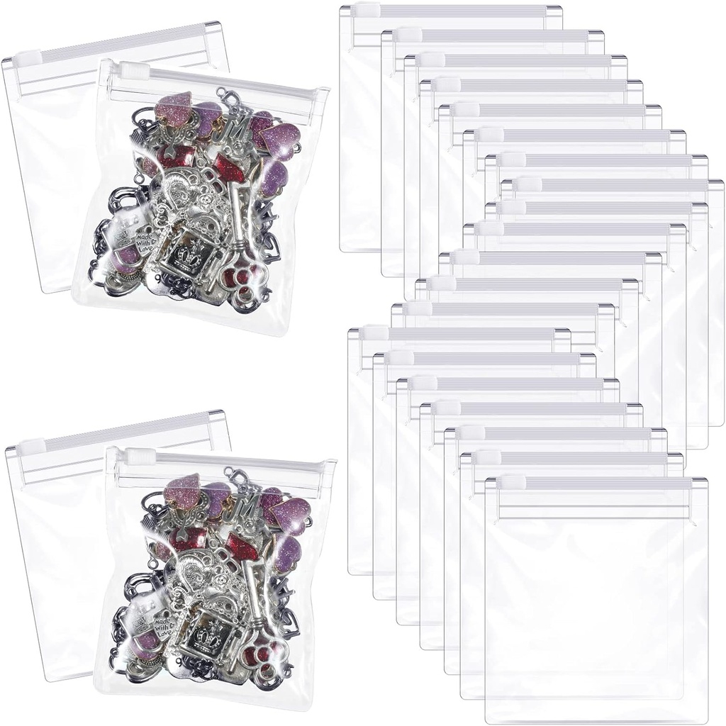 Pill Pouch Bags Zippered Pill Pouch Reusable Pill Baggies Clear Plastic Pill Bags Self Sealing Travel Medicine Organizer Storage with Slide Lock for Cod Liver Oil, Pills and Small Items (36 Pices)