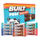 Built Bar, Puff Protein Bars, Variety Pack, Collagen, On-the-go Välipalat, Aamiaisbaari, Mixed Sampler, 12 Pack